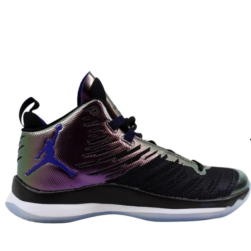 JORDAN Super Fly Black & Purple “CONCORD” Sneakers Youth Size 6.5